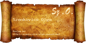 Szenkovics Olga névjegykártya